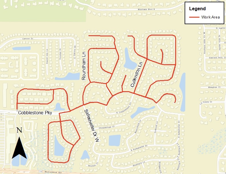 Cobblestone Phase 2 Electric Improvement Project Map